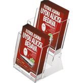Snapper 3 Katlı A4 Masaüstü Broşürlük 10LU Paket - Şeffaf - 3*A4