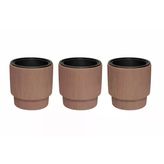 So-Vgs2 3 Adet Vega Plastik Modern Saksı Takımı İç Kovalı 20 Lt No:2 Mocha
