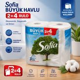 Sofia 4 Adet Sofia Dev Havlu 2=4 Rulo