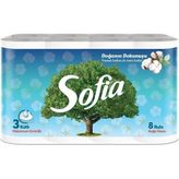 Sofia Pamuk Katkılı Kağıt Havlu 8'li - Beyaz