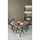 Sofmina Balkon Bahçe Mutfak 3'lü Bistro Set Katlanır 2 Sandalye 1 Masa