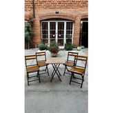 Sofmina Balkon Bahçe Mutfak Bistro Set Katlanır Masa-Sandalye Sarı