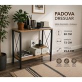 Sofmina Padova 2 Raflı Metal Ahşap Dresuar.