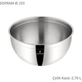 Sofram 20 cm Çelik Kase - 0,60 ml