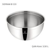Sofram 22 Cm Çelik Kase 3,50 Litre Gri