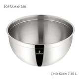 Sofram 28 Cm Çelik Kase 7,30 Litre