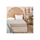 Soft Basic Çift Kişilik Lastikli Çarşaf - Bej - 180X200 Cm