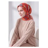 Soft Eşarp Painterly Floral Kırmızı