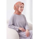 Soft Eşarp Paisley Koyu Gri