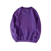 SOFTWAY Unisex Oversize Düz Basic Sweatshirt – Mor