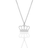 Söğütlü Silver Gümüş rodyumlu taç kolye [barcode]