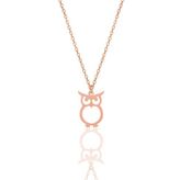 Söğütlü Silver Gümüş rose baykuş kolye [barcode]