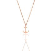 Söğütlü Silver Gümüş rose çapa kolye [barcode]
