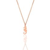 Söğütlü Silver Gümüş rose deniz atı kolye [barcode]