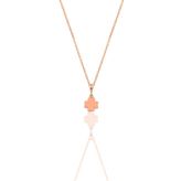 Söğütlü Silver Gümüş rose üç boyutlu minimal yonca modeli kolye [barcode]