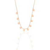 Söğütlü Silver Gümüş rose yuvarlak pullu kolye [barcode]