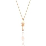 Söğütlü Silver Gümüş rose zirkon taşlı ok kolye [barcode]