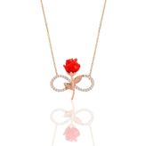 Söğütlü Silver SGTL10896ROSE Gümüş Kolye