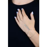 Söğütlü Silver SGTL11699 Gümüş Rodyumlu Çift Sıra Balık Sırtı Şahmeran