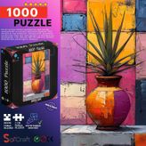 Soi Craft 1000 Parça Puzzle Saksıda Agave Bitkisi Modern Sanat #6526 | Renkli Sanat Tasarımı, 2 mm Parça Kalınlığı, Kayıp Parça Desteği, Yetişkin ve Çocuk, Made in Türkiye