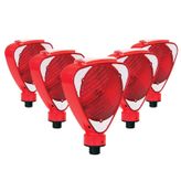 Solar Flaşörlü Ledli Lamba Kırmızı 5`li Set