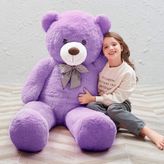 Sole 130 cm Papyonlu Dev Boy Peluş Ayı - Lila
