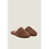 Solena Unisex Kalın Tabanlı Havlu Terlik Mocha