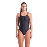 Solid Swimsuit Lightdrop Back B Kadın Siyah Yüzücü Mayosu 005909500