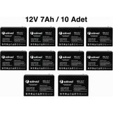 Solinved 12V 7AH Kuru Tip Akü (10 Adet)