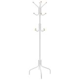 SONGMICS Portmanto, elbise askısı, metal, 12 kancalı, gardırop, 4 ayak, manto, şapka, çanta, koridor, yatak odası, ofis için, beyaz RCR031W01