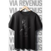 Sons Of Anarchy Baskılı Siyah Oversize T-Shirt