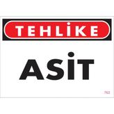 Sönsan Uyarı Levhaları "tehlike Asit" Pvc 25*35