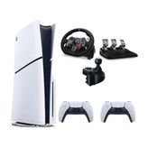 Sony Playstation 5 Slim Oyun Konsolu 1 TB Beyaz Renk + 2. Dualsense + G29 Driving Force Yarış Direksiyonu