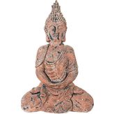 Sooboho Buddha Heykel Oturan Kiremit Bronz Gold