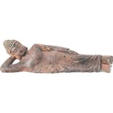 Sooboho Buddha Heykel Yatan Kiremit Bronz Gold