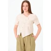 Sortie Collection Cebi Güllü nakışlı gömlek - Bej