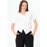 Sortie Collection Cebi Güllü nakışlı gömlek - Ekru