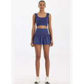 Şortlu Tenis Eteği Oxford Blue