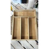 Sosyete Home Bambu Çekmece Kaşıklığı, Çatal, Kaşık, Bıçak Düzenleyici Lüks