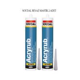 Soudal Mastik Beyaz 500 gr - 2 Adet