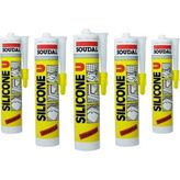 Soudal Silikon Şeffaf (Soudal) 5 Adet