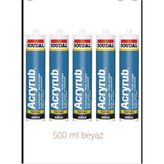 Soudal Silikonize Mastik 500GR Beyaz 5 Adet