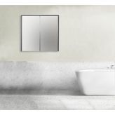 Sözcan Group Dicle Antrasit 80x75x15 cm Aynalı Üst Dolap