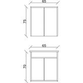 Sözcan Group Dicle Takımı Antrasit 65 cm Asma Alt+Üst+Lavabo