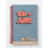 Space Tom ve Jerry Kareli Defter - 1 - Açık Mavi - Ekru