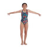 Speedo 8-12377G810 Leaderback Allover Kız Çocuk Yüzücü Mayo
