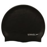Speedo 8-709910001 Siyah Plain Flat Silicone Silikon Yüzücü Bonesi