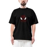 Spiderman Nets Oversize Siyah Tişört - XL
