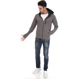Sportech Cool Fermuarlı Kapşonlu Gri Hırka