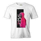 Squid Game - Siyah Maske Beyaz Erkek Tshirt